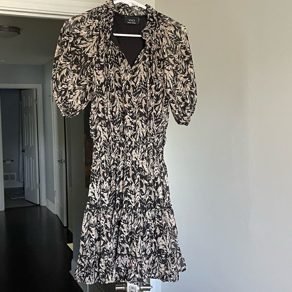 Layva Printed Ruffle Tiered Dress